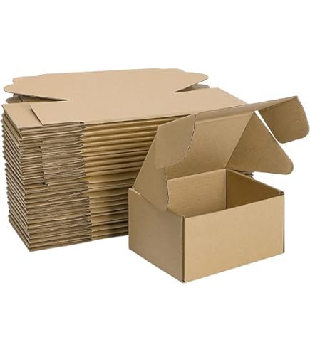lot de 100 Boîtes Postales en Carton Brun - 150 x 100 x 70 mm - boite d'emballage d'expédition postale