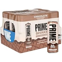 PRIME Shakes, Chocolate, 32g Protein Shake for Muscle Support & Recovery, Ultra-Filtered Milk, Lactose Free, Low Sugar, Low Calorie, Ready to Drink, 11 fl oz, 12 Pack