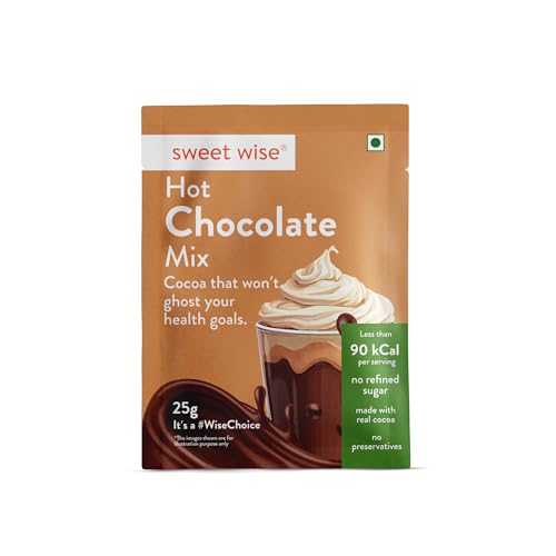 Image of Sweet wise Hot Chocolate Mix- 125gm| No refined sugar| Choco powder for Milk, Cold & hot shakes | No Preservatives