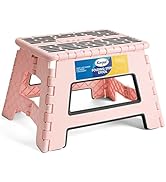Korpai The Latest 9" Folding Step Stool for Adults and Kids Holds Up to 300 lbs ,Non-Slip Folding...
