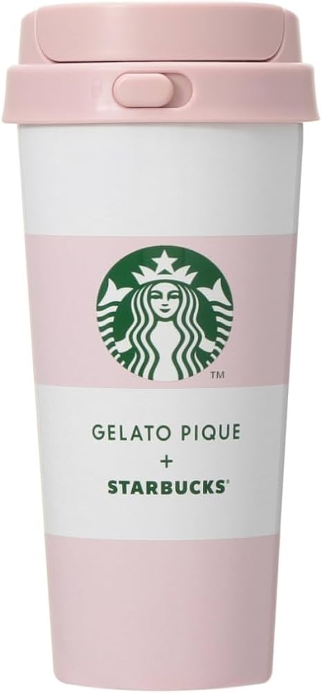 スターバックス ジェラートピケ ボーダーステンレスTOGOボトル ソフトピンク Amazon | Starbucks スタバ スターバックス コラボ ジェラートピケ