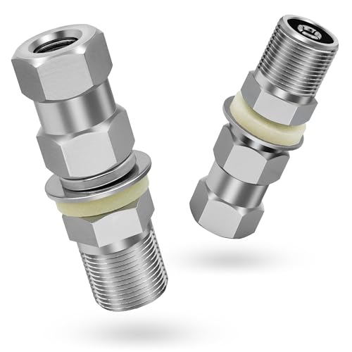 Anina 2pc CB Radio Antenna Stub Mount Heavy Duty SO-239 Stud Mount for CB Radio Antenna Standard 3/8 X 24 Threaded