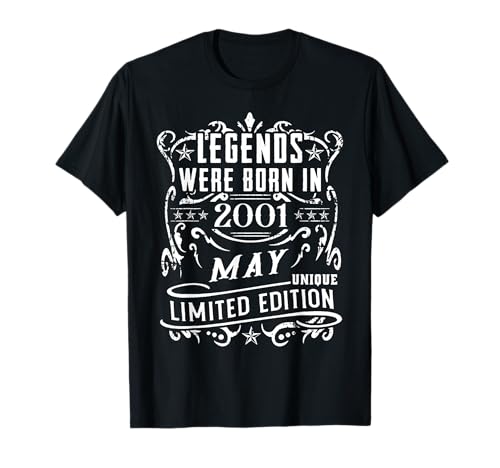 Cumpleaños Mayo 2001 Edición Limitada Regalo Legend May Camiseta