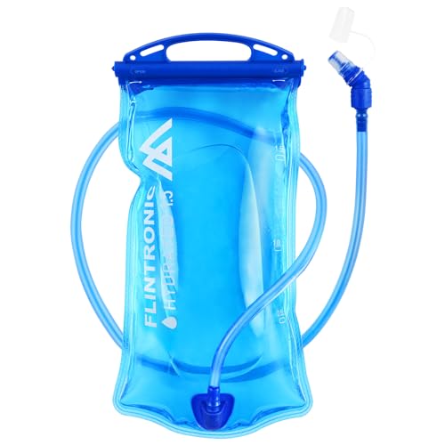 flintronic Trinkblase 1,5L/2L Wasserblase für Trinkrucksack, BPA-freies Wasserblase für Rucksack, mit auslaufsicherer Wasserreservoir, Trinkbeutel Wassertank mit Schlauch ALS Trinksystem