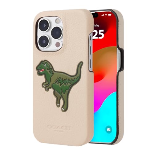 Coque iPhone 14 Pro Coach fine en toile Ivoire Rexy pour sublimer votre quotidien