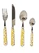Desconocido CUBERTERIA 24 Cubiertos Cuchara Tenedor Cuchillo CUCHARILLA Flores Amarillo