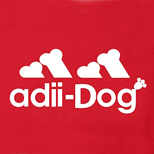 Image of Sage Square Set of 2, Comfort Cotton Dog T-Shirt, Sleeveless Vest for Dog Clothes, Puppy Tank Top Fashion Apparel (Black + Red) (Small - 14Inch)