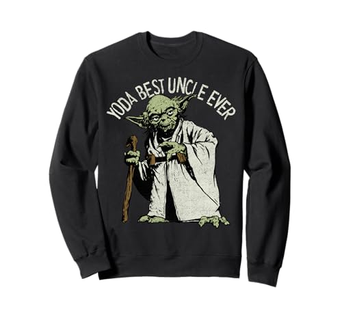 Sweatshirt Star Wars Yoda Best Uncle Ever avec portrait imprimé