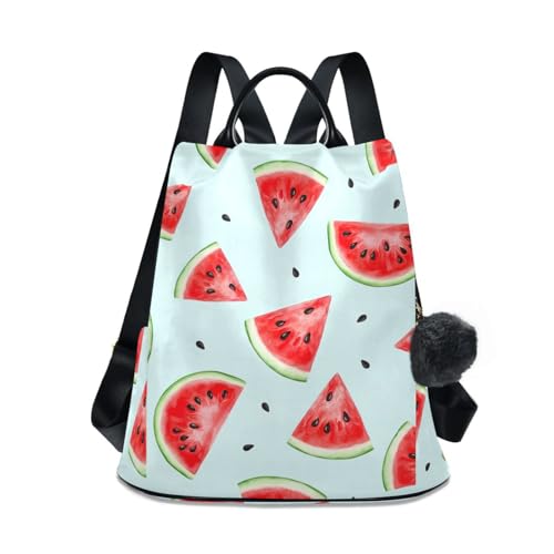 Sac à dos femme antivol avec fermeture éclair arrière et motif pastèque