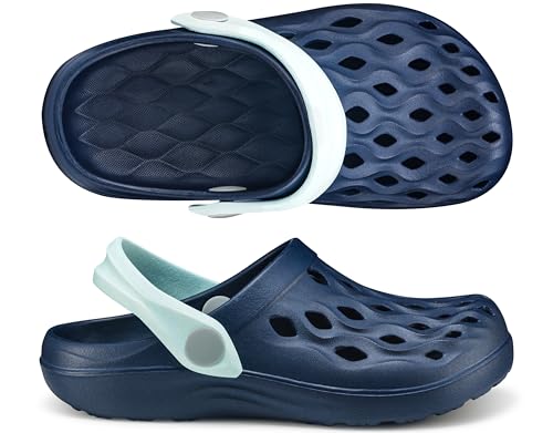 ESTRO Gartenschuhe Kinder Clogs Jungen - Gartenclogs Mädchen Gummischuhe Gartenclogs Kinder Gartenschuhe CF02 (Dunkelblau 33/34 EU)