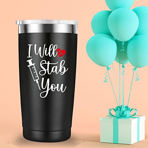Mamihlap I Will Stab You Travel Mug Tumbler.doctor,Nurse,Nurses Week Giftsthank You,Appreciation,Birthday,Christmas Gifts For Nurse,Doctor.medical Nursing School Graduation Gifts.(20 Oz Black) #TOP2