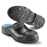 SIKA Unisex Flex Offene Clogs, rutschfeste PU-Laufsohle, Leichter Arbeitsclog, Permair-Leder, weich gepolsterte Innensohle Clog für Landwirtschaft, Bauwesen, Lebensmittelindustrie und Lagerhaltung