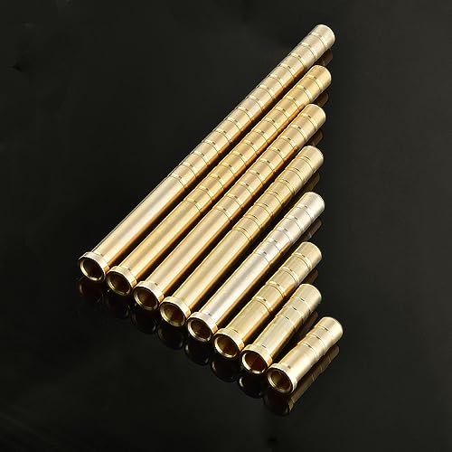 SHARROW 12pcs Brass Arrow Inserts 6.2mm .244 ID for Carbon Arrows, 8-32 Thread 50/100/150 Grain High FOC, Precision Machined Brass Arrow Weight System for Hunting & Target Shooting (150gr)