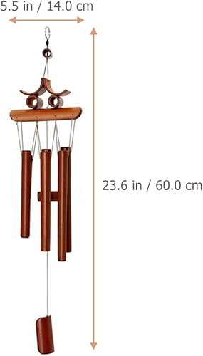 Miniatura 4 de Luxshiny Creative Wind Chime Outdoor Hanging Wind Bell Decor with Crisp Sound Retro Style Garden and Balcony Ornament Handmade Unique Tube for Home