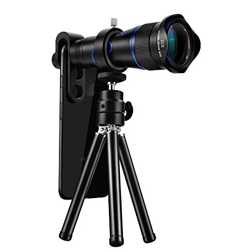Telescopios Monoculares Teleobjetivo óptico con Lente Teleobjetivo 22x Teléfono Celular con Lente Externa Y Trípode Y Clip Universal para Teléfono Samsung Galaxy HTC Y Más