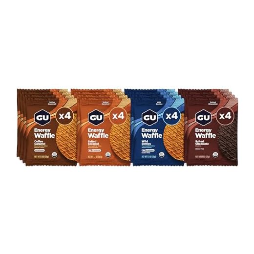 GU Energy Stroopwafel Sports Nutrition Waffle, Assorted Flavors (Pack of 16)
