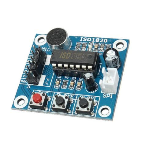 Image of Robocraze ISD1820 3-5V Recording Voice Module Recording And Playback Module SCM Control Loop Play /Jog Play /Single Play Function With Microphone And 0.5W 8R Speaker | Robotics Science Project