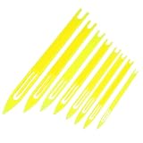 Como 8 Pcs Yellow Plastic Fishing Line Repair Netting Needle Shuttles