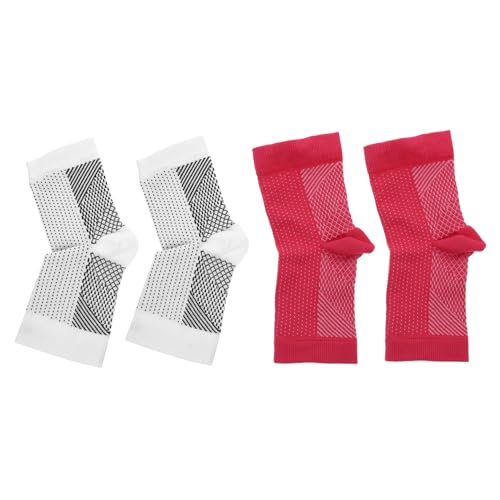 Gogogmee Ankle Wrist Guards 4 Pcs Nylon Sleeves Ankle Support Enhance Blood Circulation Perfect for Basketball Yoga