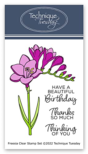 Freesia Flower Clear Stamps - Photopolymer Stamps | Clear Rubber Stamps | Die Cuts | Crafting Dies/Metal Dies | Card Making Supplies | Scrapbooking Supplies #TOP20