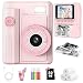 QIVORO Kids Camera Instant Print, 1080P Instant Digital Print Camera for Kids with 32GB Card & 3 Rolls Photo Paper. Christmas Birthday Gift Toys for Toddler Boys Girls Age 3-12（Pink）