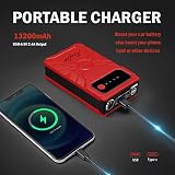 Portable Jump Starter, Rosfim 1200A Car Battery Jump Starter Pack (Up to 6.5L Gas or 4.0L Diesel Engine) 13200mAh Power Car Starter with LED Flashlight 12V Lithium Portable Car Battery Booster Pack - 5