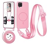 Beajew Funda con Cuerda para Samsung Galaxy A12 5G, Rosa
