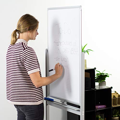 Vivo Mobile Dry Erase Board 24 X 36 Inches, Double Sided Magnetic Whiteboard, Rolling Stand With Aluminum Frame, Cart-Wb24A #TOP3