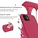 JASBON Case for iPhone 11, Silicone Shockproof with [Tempered Screen Protector], Gel Rubber Full Body Protection Drop Protection 6.1 inch Cover for iPhone 11 2019-Rose Red/Magenta …
