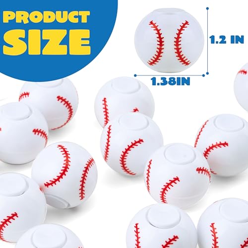 Image of JOYIN 36 Pack Baseball Fidget Spinners for Kids, Treasure Box Prizes for Classroom, Baseball Party Favors, Fidget Toys Bulk, Stress Balls, Goodie Bags Stuffers for Birthday Party