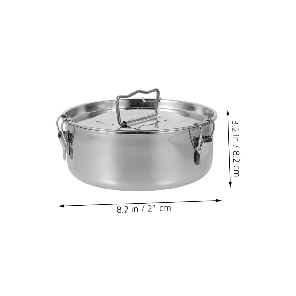 Yardwe Molde para Flan de Acero Inoxidable con Diseño Bloqueable y Uso Versátil, Molde para Hornear con Tapa Adecuado para Hacer Flanes y Pasteles al Vapor