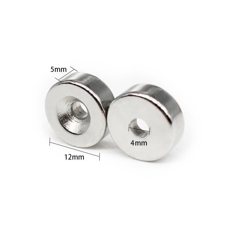5/10/20/50/100PCS 12x5-4 Round 12 * 5 mm Hole 4 mm Permanent Neodymium Disc 12 * 5-4 Round Countersunk Magnets(5PCS)