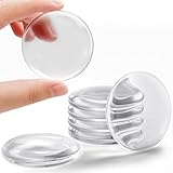 Strongest Door Stoppers for Wall, 6Pcs of 2' Door Knob Wall Protector, Round Wall Protectors from Door Knobs, Clear Rubber Door Stop for Door Handle, Shower Door, Self Adhesive Silicone