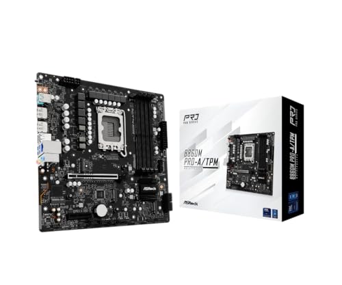 ASRock B860M Pro-ATPM LGA1851 Micro-ATX �r�W�l�X�}�U�[�{�[�h�AIntel Core Ultra�V���[�Y2�v���Z�b�T�ADDR5 8666+ (OC)�APCIe 5.0�A2.5G LAN�ASPI TPM 2.0�A�Z�L���A