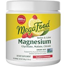 Megafood Relax Calm Magnesium Powder Raspberry Lemonade, 7.05 OZ