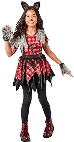 Disfraz completo de niña hombre lobo talla mediana miniatura 4