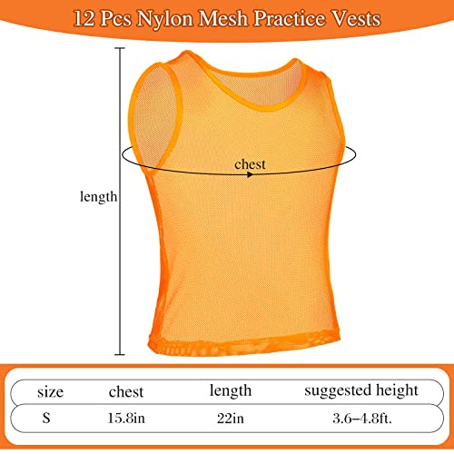 Image of Sintege 12 Pcs Soccer Pinnies Pennies Jersey Scrimmage Vest Sports Practice Jersey Mesh Basketball Vest for Youth Adult Kids
