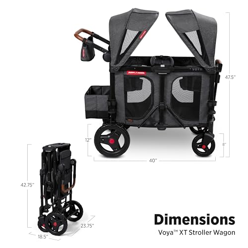 Image of Radio Flyer Voya Stroller Wagon, for Ages 6+ Months, Extra Tall Sides