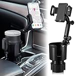 Cup-Holder-Expander-for-Car-with-Phone-MountTHIS-HILL-2-in-1-Car-Cup-Holder-Expander-Adjustable-Base-360Rotation-Cup-Holder-Cell-Phone-Holder-for-Car-Compatible-with-iPhoneSamsung-All-Smartphones