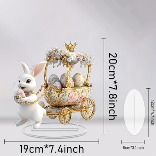Lapin de Pâques acrylique pour décorer un bureau ou une table