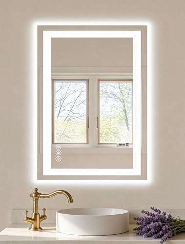 Image of NEWBULIG Bathroom Mirror, Wall Mirror with Aluminum Alloy Thin Frame, Bathroom Mirrors for Over Sink, Bedroom, Living Room, Entryway