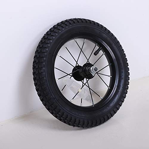 Image of JOYSTAR 12 14 16 18 20 Inch Kids Bike Front Wheels Replacement Bicycle Wheels with 12-20 Inch Solid Air Rubber Tire & Inner Tube Don't Fit Huffy Bike Black & White