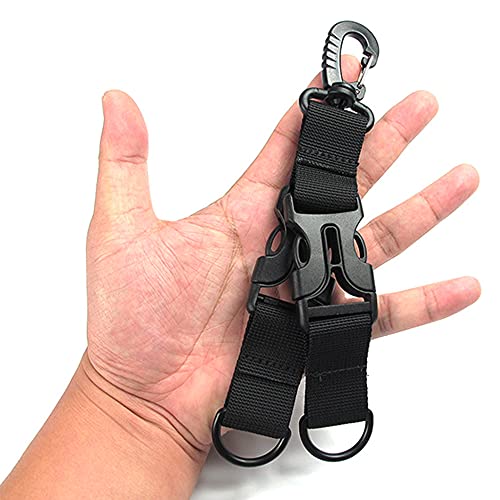 Gsrhzd Backpack Hanging Buckle, Tactical Hanging 3 Backpack Buckles, Woven Nylon Buckle, Suitable for Camping, Hiking and Mountaineering Trips (Black) - Image 8