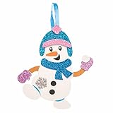 Baker Ross FC118 bałwanek dekoracyjny zestaw do majsterkowania – zestaw 8 sztuk, dekoracja bożonarodzeniowa, zestaw do majsterkowania dla dzieci, urodziny dziecka, pomysł na Boże Narodzenie