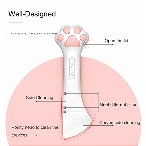 Lanyihome Multifuctional PET Food Can Spoon Set/ 2 Pack/Adorable Silicone Food Canned Spoon for Dogs and Cats Feeding Can/Mini Spatula for Pet Cat Wet Food Scoop/Can Opener