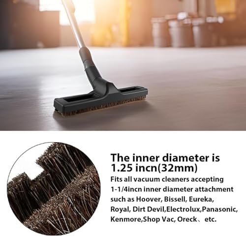 Image of 11 Pcs Universal vacuum brush attachment, vacuum accessories and attachments, 1 1 /4 inch vacuum attachments for shop vac accessories, Floor Brush Vacuum Extension Wand Vacuum Hose Adapter