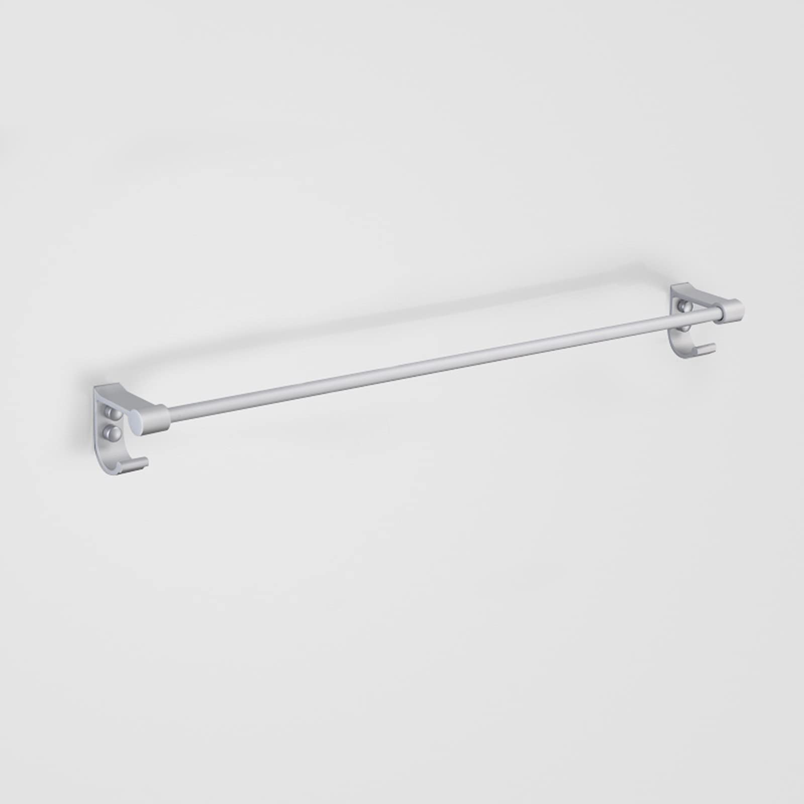 Wieszak na ręczniki pogrubiony, kosmiczne aluminium, pojedynczy słupek łazienkowy, półka, ściana łazienki Akcesoria łazienkowe, 60 cm, instalacja perforowana