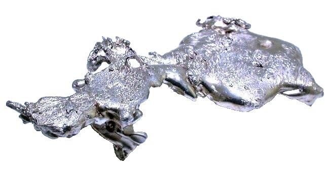 135.4 Grams 3.07 Ounce 3 4/5 x 2 2/3 Inch Casted Solid Silver Nugget EBS1373F