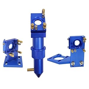 FONLAND K40 CO2 Laser Head Set met 1e & 2e Spiegel Mounts, Dia.20mm, FL.50.8mm, voor 20-40-60W Laser Graveer/Snijmachines, Blauw