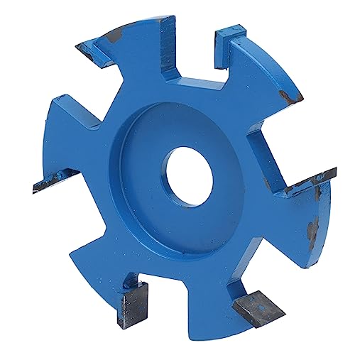 lvifloae Wood Carving Disc Steel,6 Teeth Wood Milling Cutter Carbon Steel Carving Disc Woodworking Angle Grinder Slotting Tool 6 Teeth Stump Grinder Blade Tools